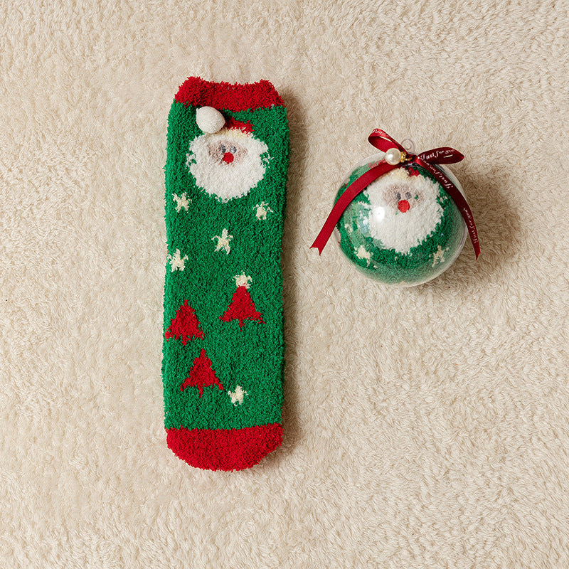 Christmas gift fleece socks