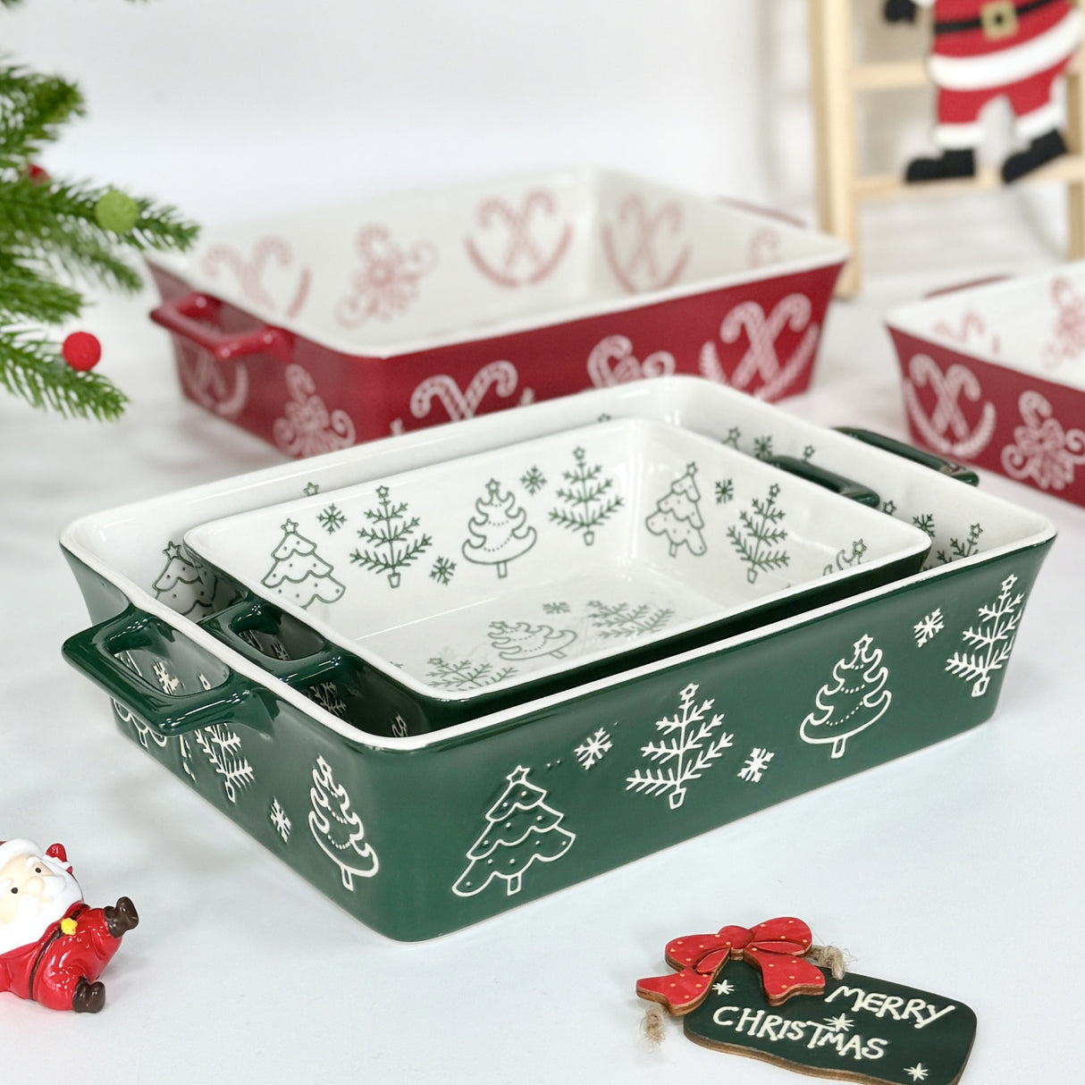 Christmas Ceramic Baking Tray