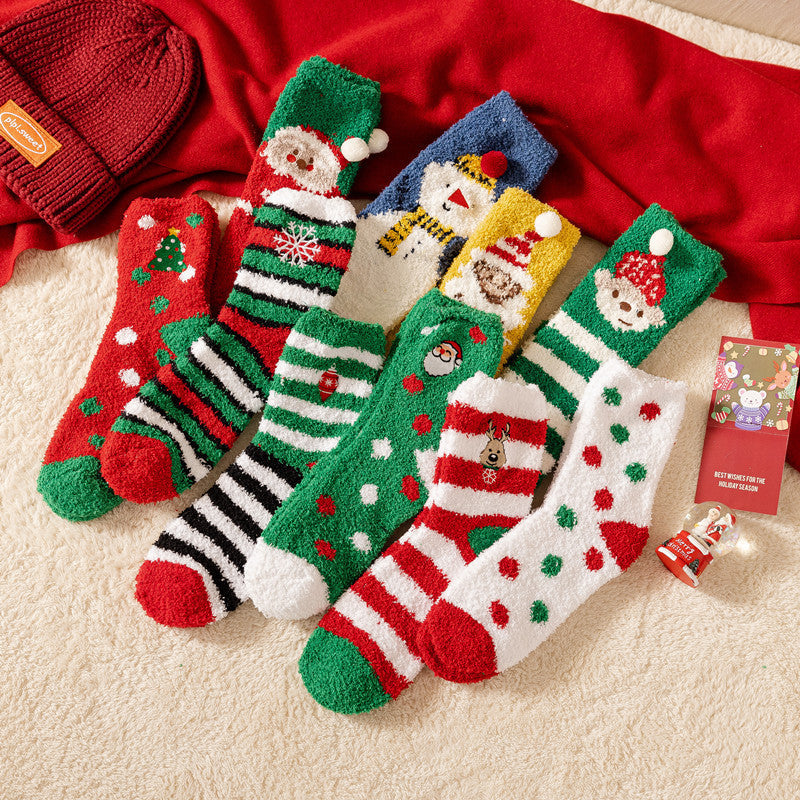 Christmas gift fleece socks