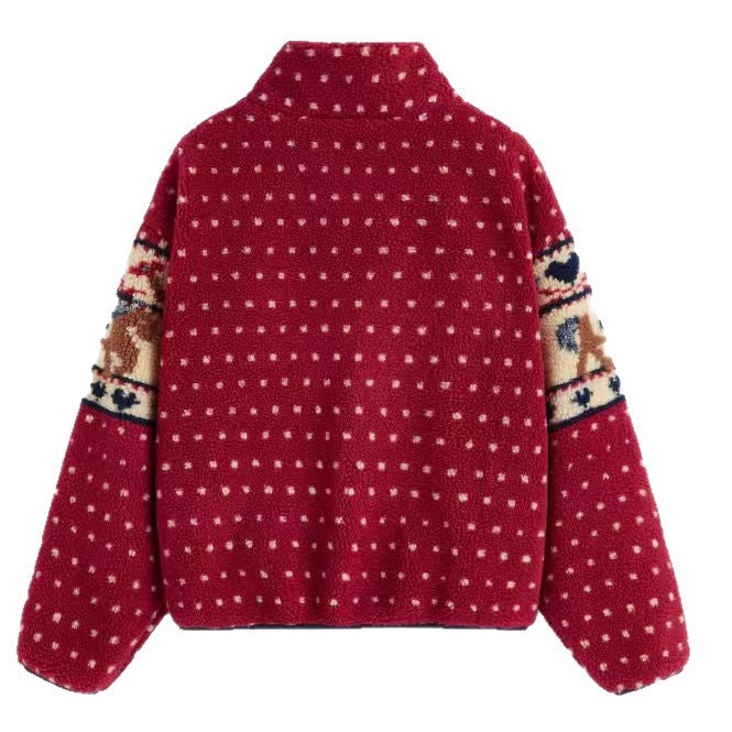 Christmas Snowflake Woolen Jacket