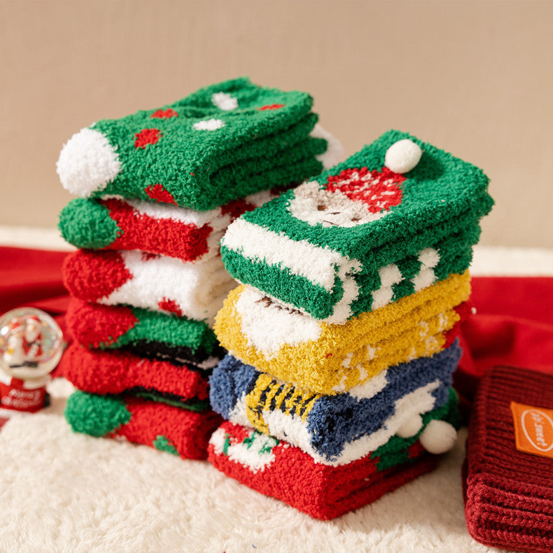 Christmas gift fleece socks