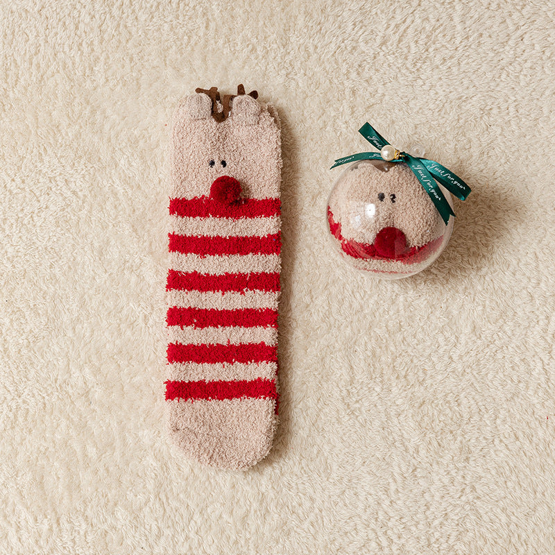 Christmas gift fleece socks