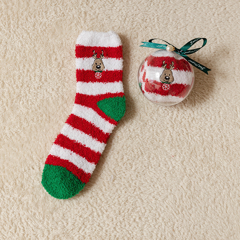 Christmas gift fleece socks