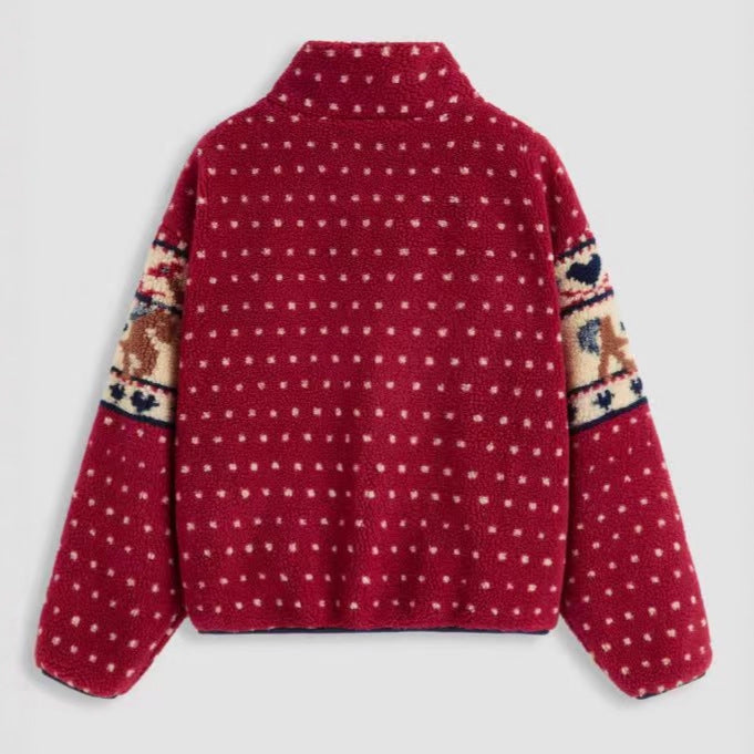 Christmas Snowflake Woolen Jacket