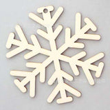 Christmas decoration wood chips white snowflake