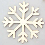 Christmas decoration wood chips white snowflake