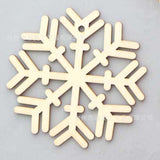 Christmas decoration wood chips white snowflake