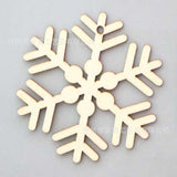 Christmas decoration wood chips white snowflake