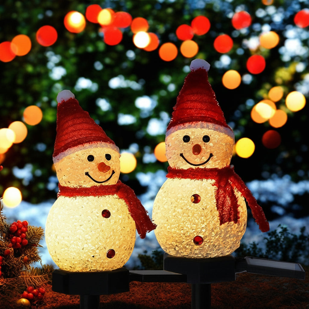Solar Snowman Garden Light