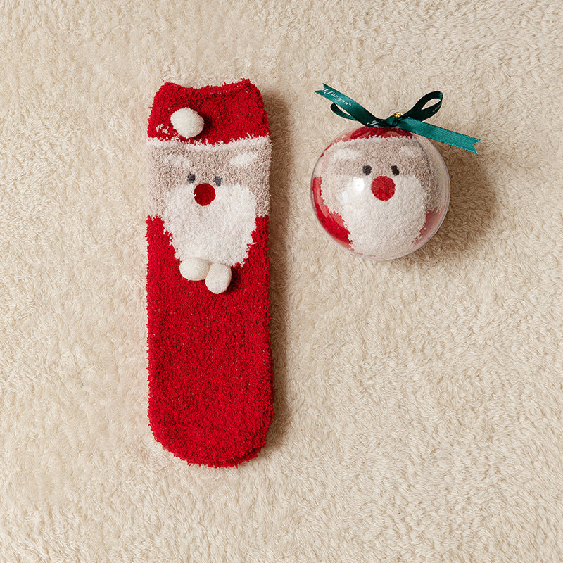 Christmas gift fleece socks