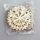 Christmas decoration wood chips white snowflake