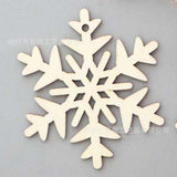 Christmas decoration wood chips white snowflake