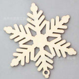 Christmas decoration wood chips white snowflake