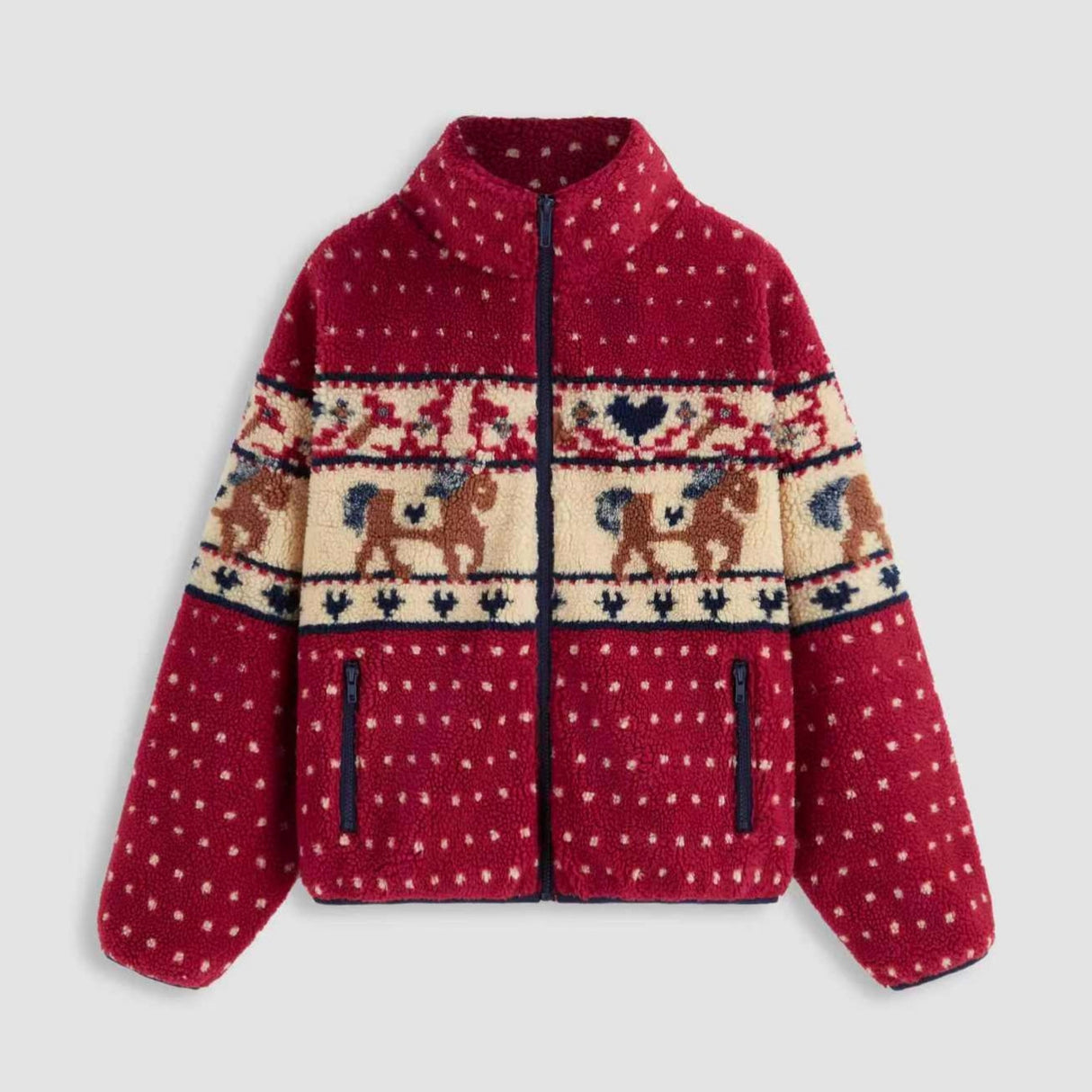 Christmas Snowflake Woolen Jacket