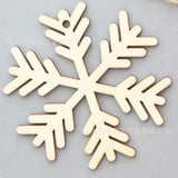 Christmas decoration wood chips white snowflake
