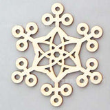 Christmas decoration wood chips white snowflake