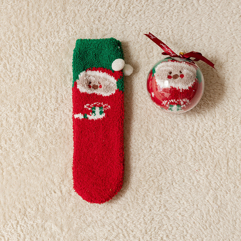 Christmas gift fleece socks