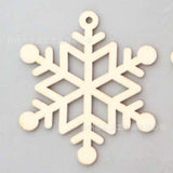 Christmas decoration wood chips white snowflake