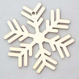 Christmas decoration wood chips white snowflake