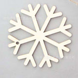 Christmas decoration wood chips white snowflake