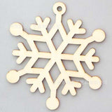 Christmas decoration wood chips white snowflake