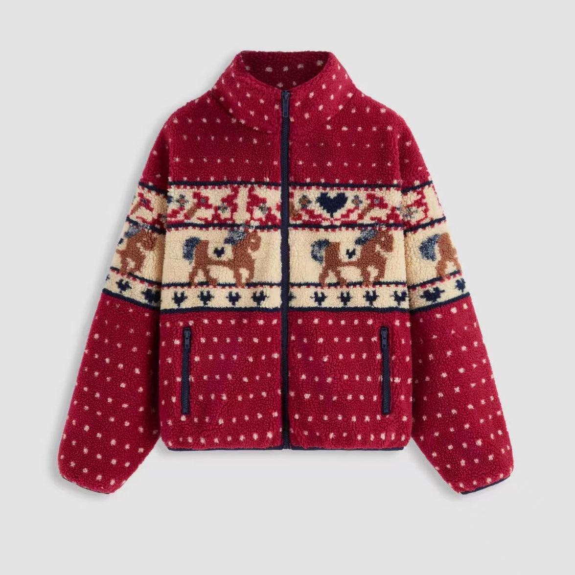 Christmas Snowflake Woolen Jacket