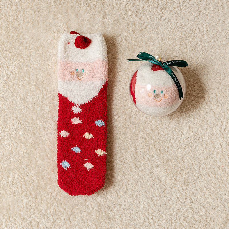 Christmas gift fleece socks