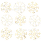 Christmas decoration wood chips white snowflake