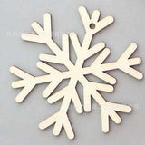 Christmas decoration wood chips white snowflake