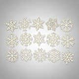 Christmas decoration wood chips white snowflake